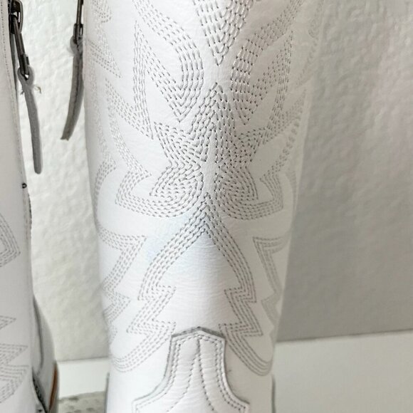 Lane MEGAN MORONEY Cowboy Boots Smokeshow Womens 10 White Western Cowgirl Tall - Picture 8 of 14